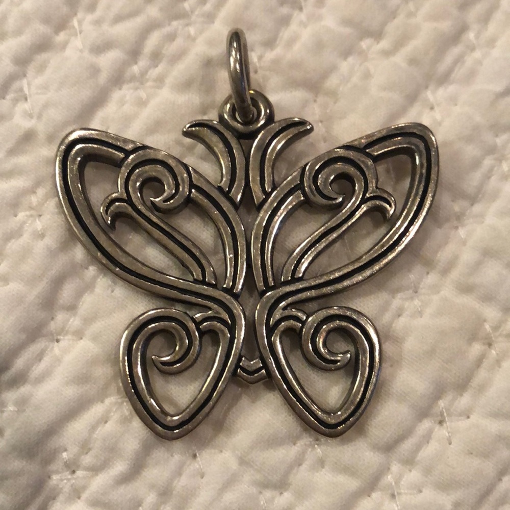 James Avery Large Vintage Retired Butterfly Pendant Sterling Silver